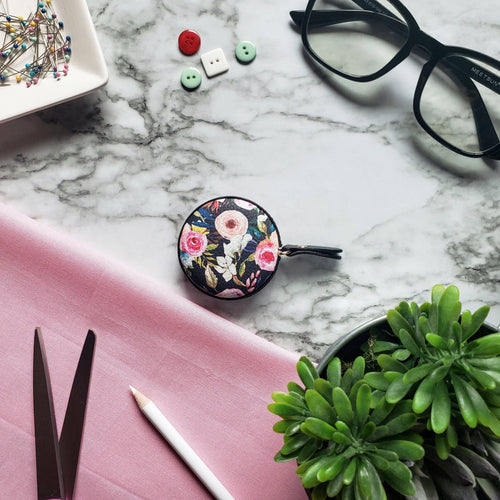 Black Floral Measuring Tape