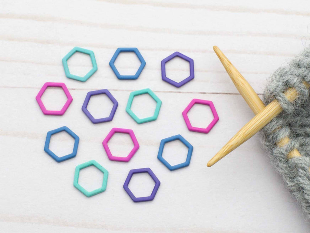 Colorful Hexagon | Stitch Markers: Colorful Mix