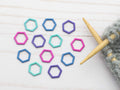 Colorful Hexagon | Stitch Markers: Colorful Mix