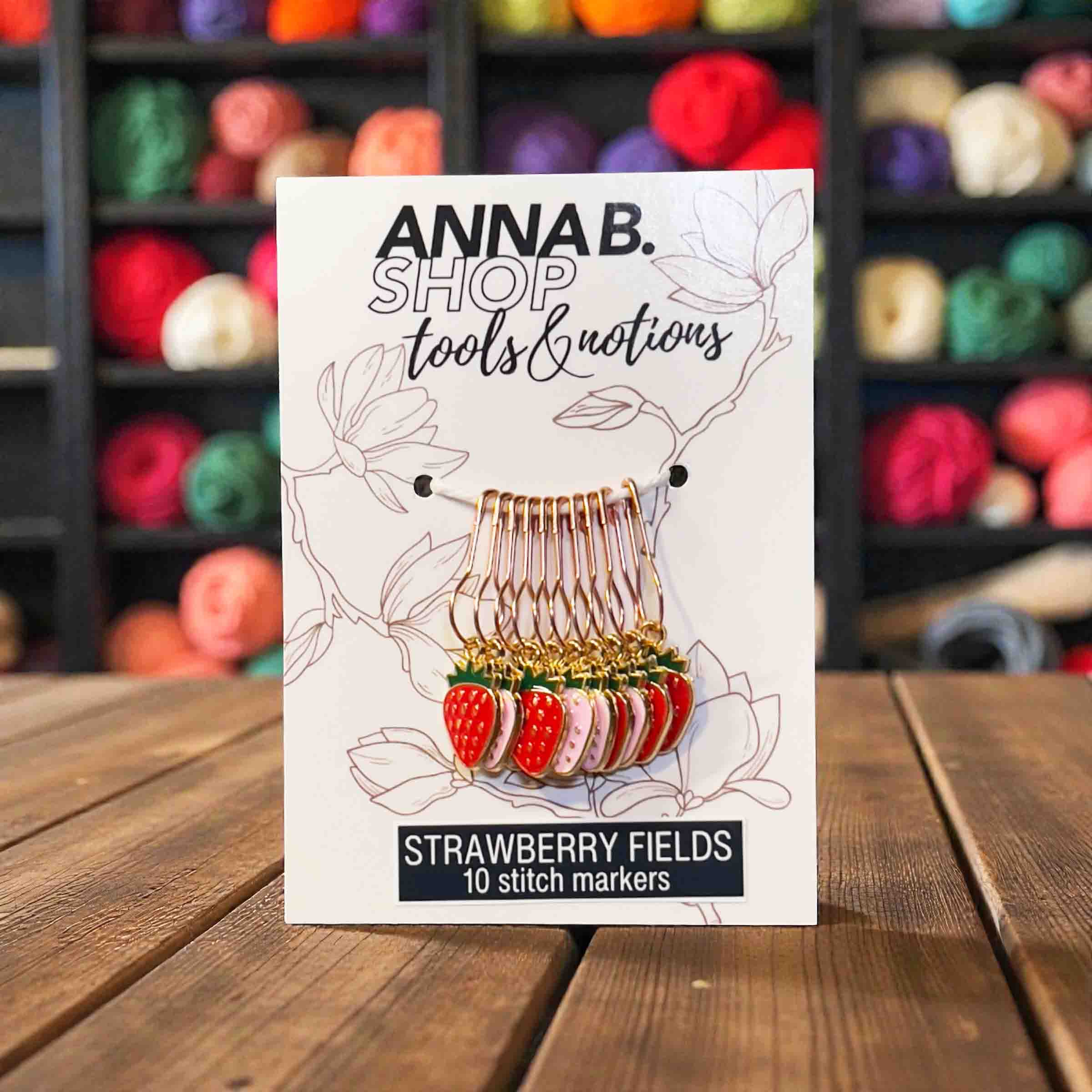 Strawberry Fields Stitch Markers