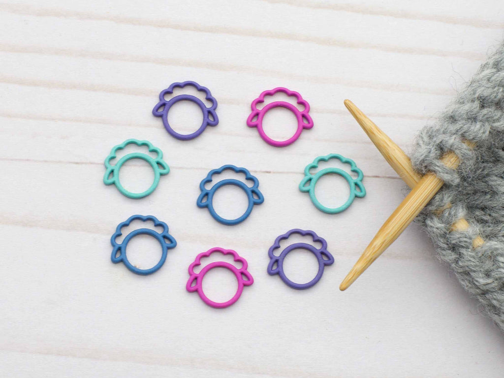 Colorful Sheep Closed Ring | Stitch Markers: Colorful Mix