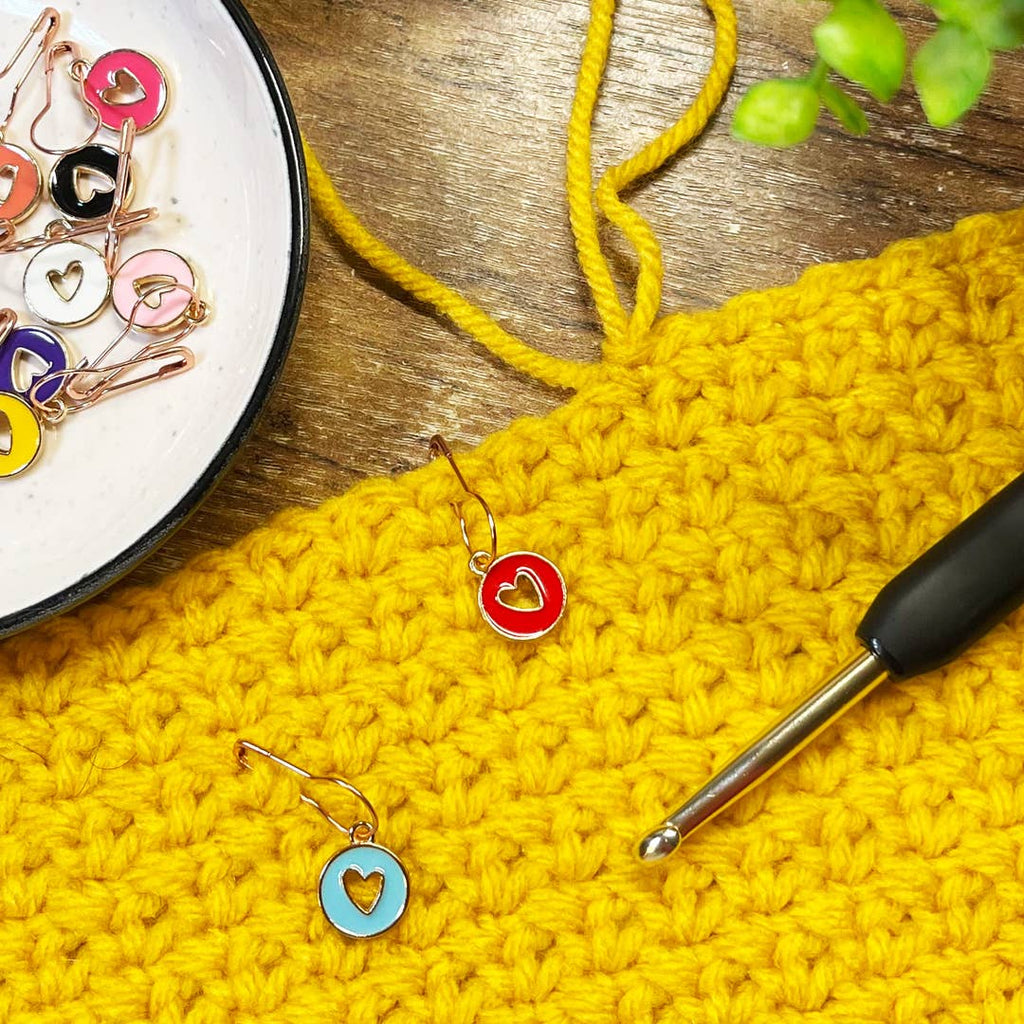 Open Hearts Stitch Markers