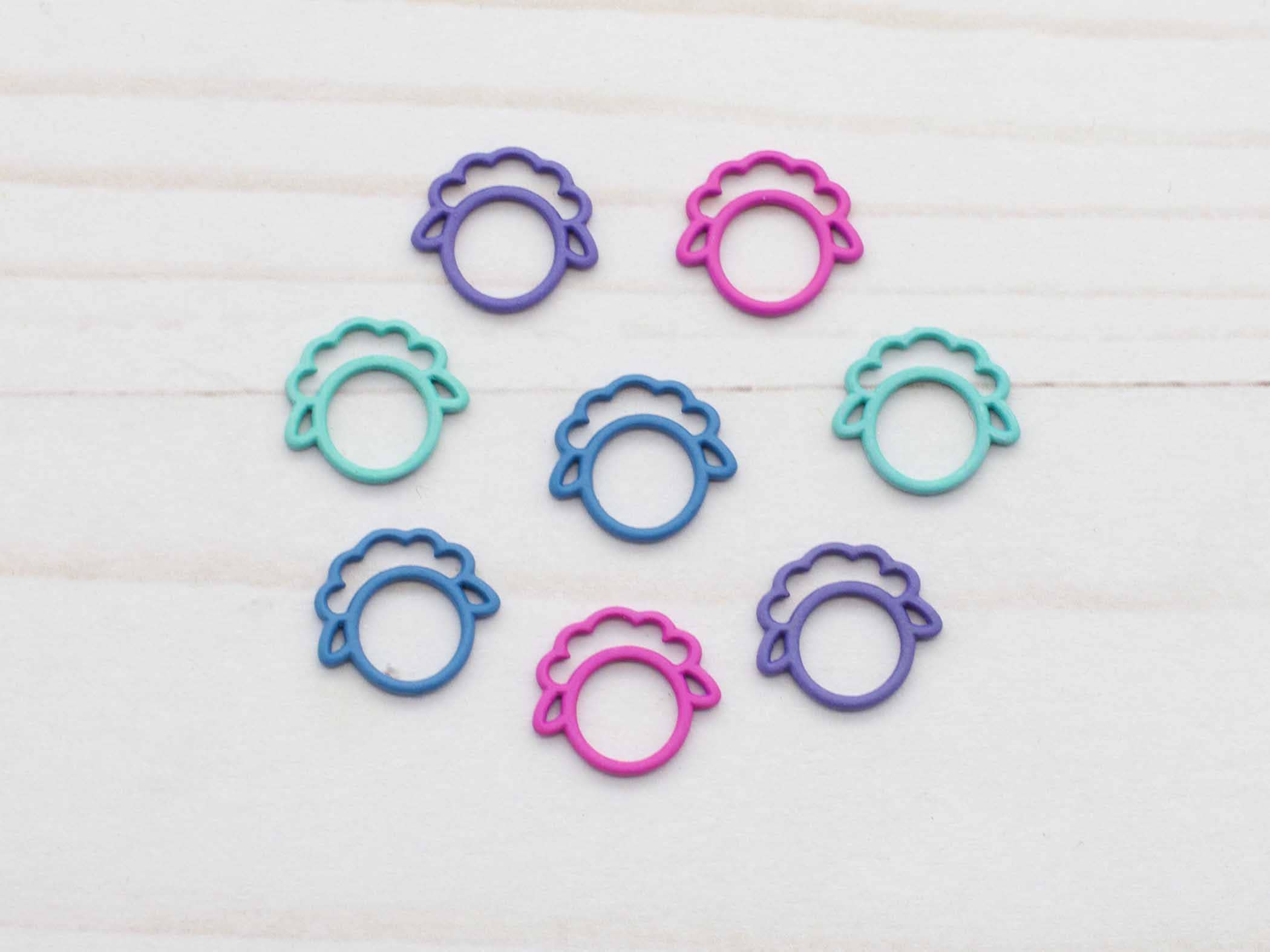 Colorful Sheep Closed Ring | Stitch Markers: Colorful Mix