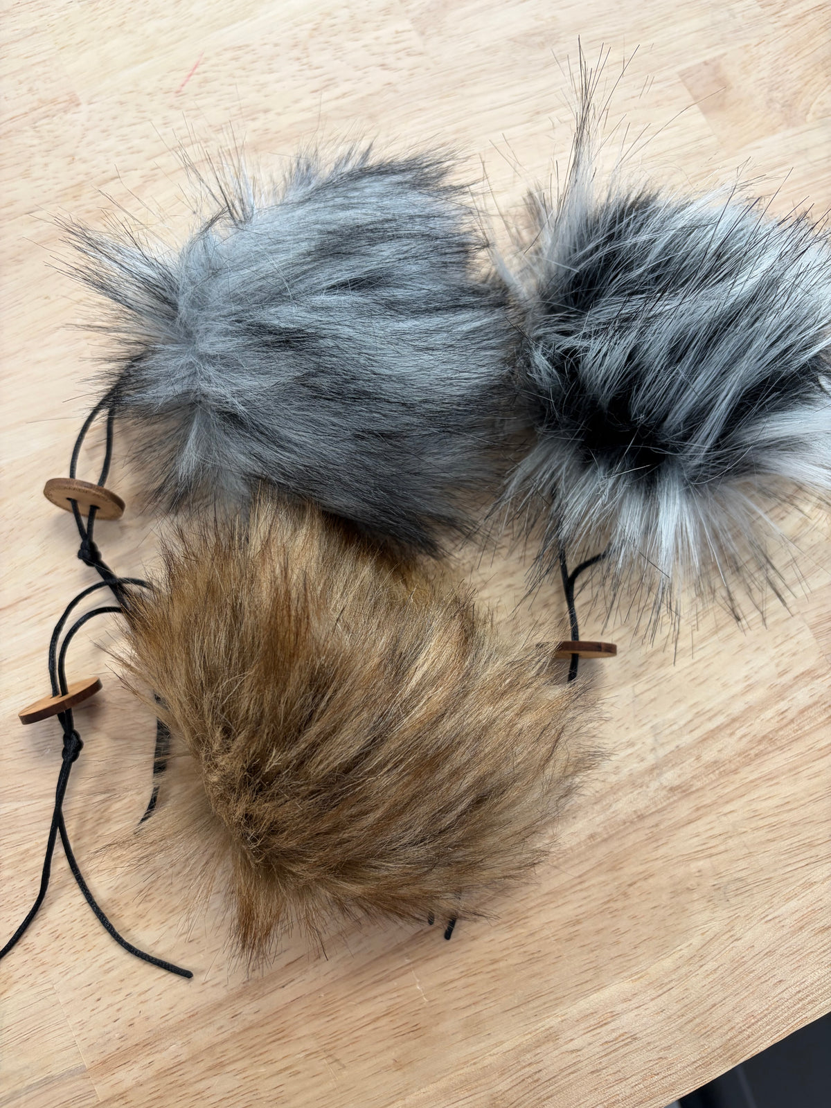 Faux Fur Pom Poms