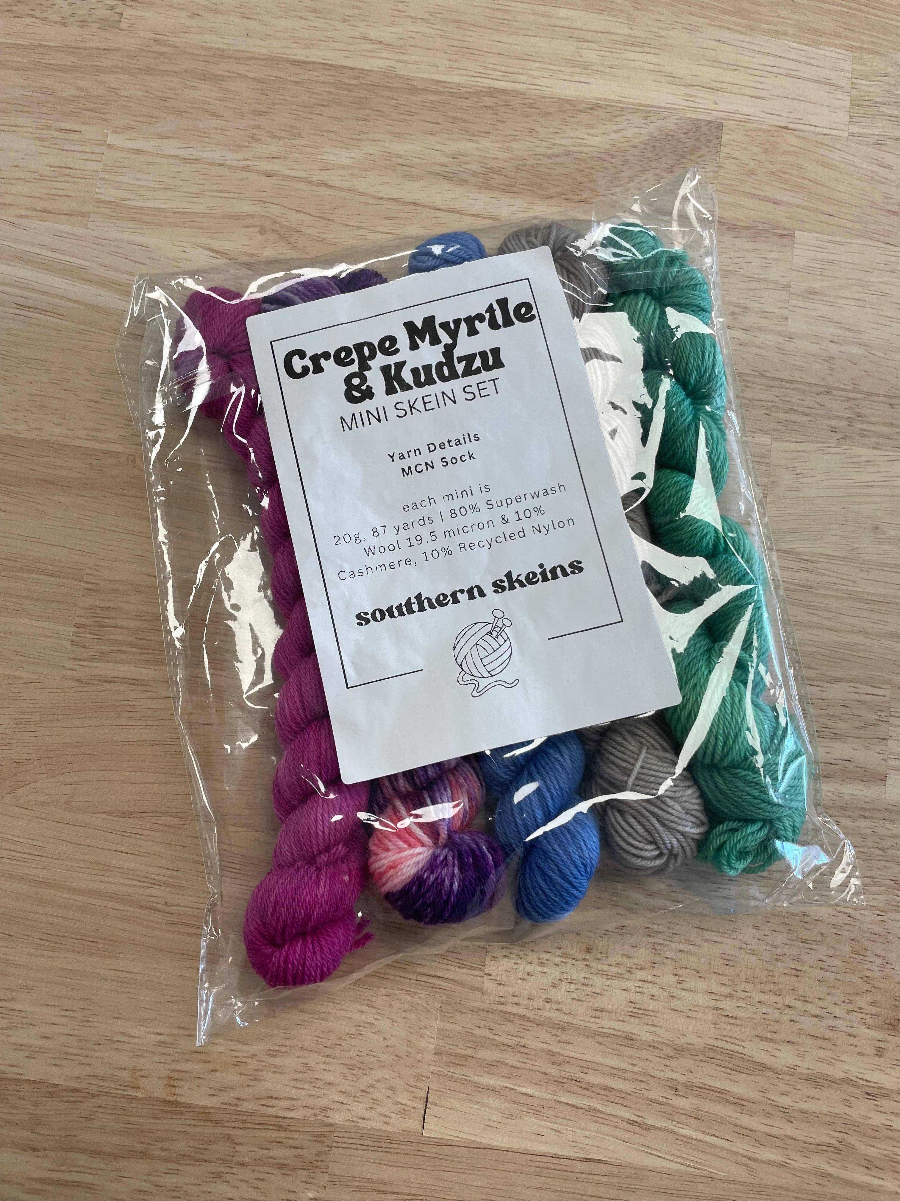 Color Flight Mini Skein Sets - Crepe Myrtle & Kudzu