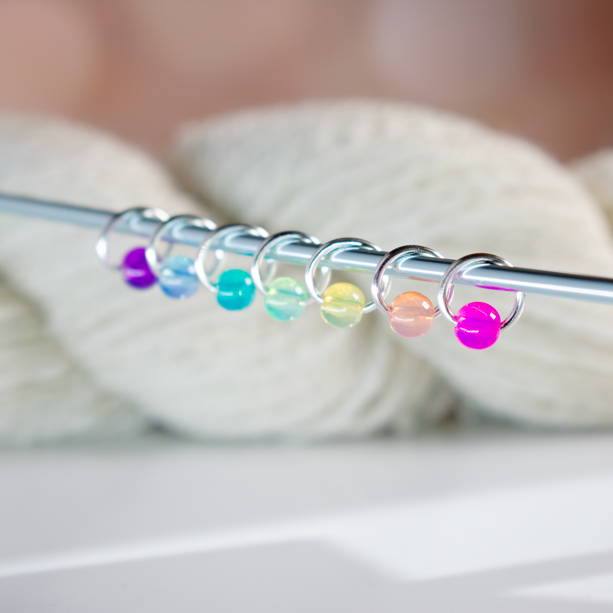 Small Snag-free Stitch Markers : Silver: Superman ice cream