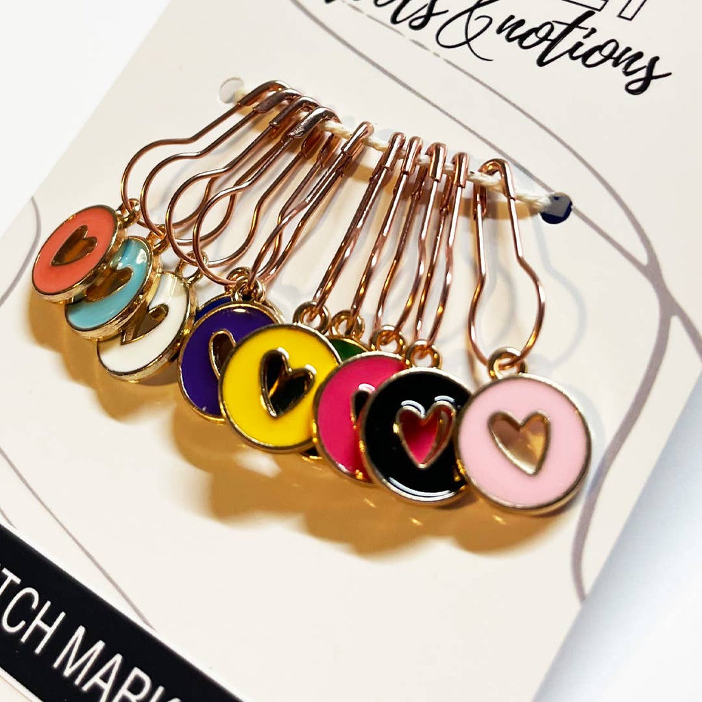 Open Hearts Stitch Markers