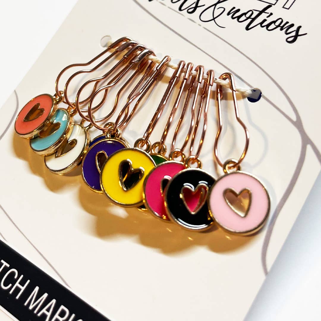 Open Hearts Stitch Markers